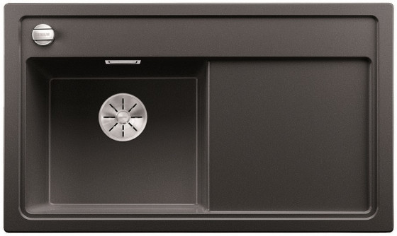 BLANCO 526034 sink ZENAR 45 S black SILGRANIT®PuraDur® InFino with eccentric