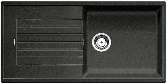 BLANCO 526024 Sink ZIA XL 6 S black without eccentric Silgranit PuraDur