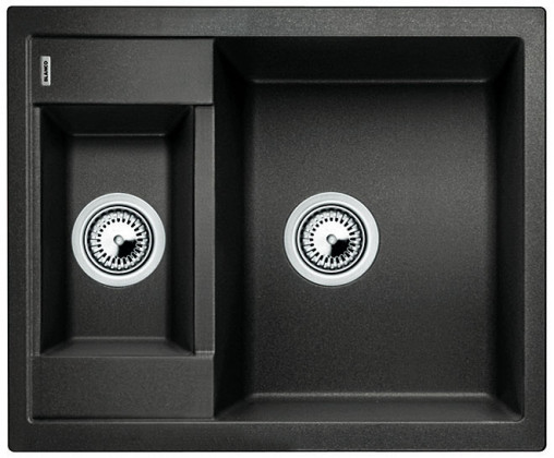 BLANCO 525923 sink METRA 6 black SILGRANIT® PuraDur® without eccentric