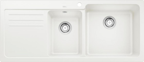 BLANCO 525783 Sink Naya 8 S white without eccentric Silgranit sink right