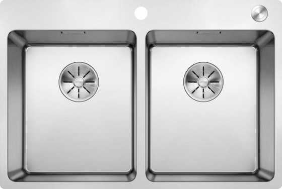 BLANCO 525248 Sink Andano 340/340-IF/A InFino stainl.steel+PushControl