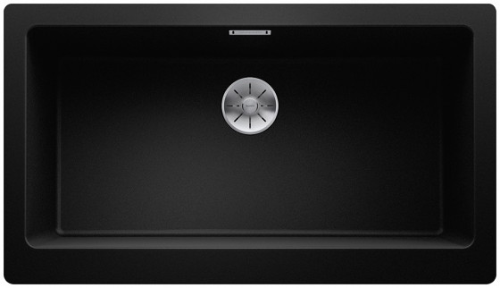 BLANCO 526110 Sink VINTERA XL 9-UF black without eccentric Silgranit