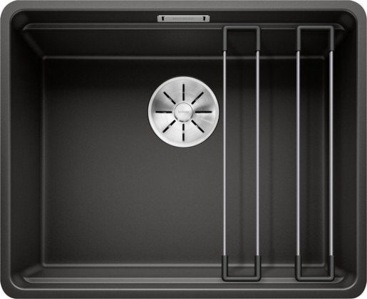 BLANCO 526349 Sink ETAGON 500-F black without eccentric Silgranit InFino