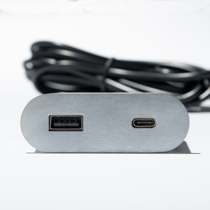 VersaPick, 1x USB A/C, oval, stainless steel VersaPick, 1x USB A/C, oval, stainless steel