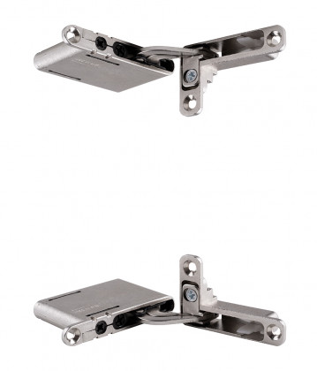 FURNITAL hinge, milled, nickel-plated with damped finish, left