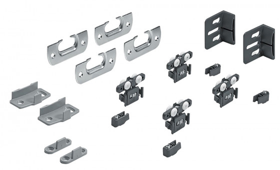 HETTICH 9136103 SysLine S set without damping for 2 leaves