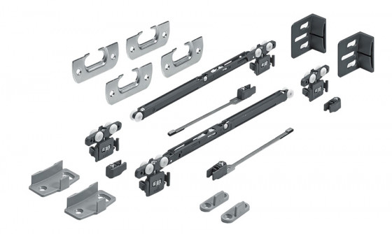 HETTICH 9134311 SysLine S set with damping when closing for 2 leaves