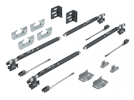 HETTICH 9208511 SysLine S set for 2 SiSy leaves in opening and closing direction