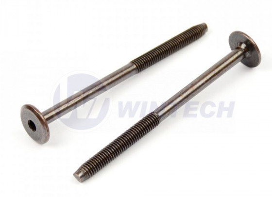 Furniture connecting screw M6x100 antique bronze flat head 17mm