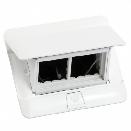 LEGRAND Pop-up box white gloss 4 modules with installation kit for table top