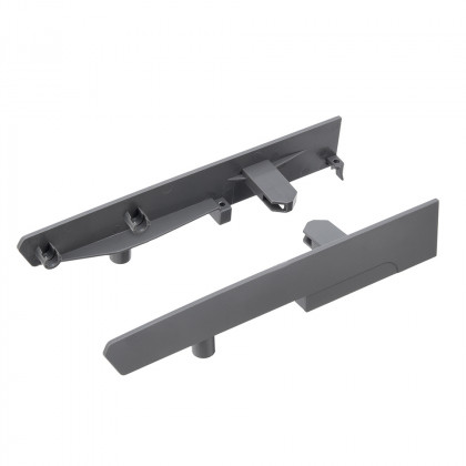 StrongBox inner drawer front profile holder H204 with two round railings, grey