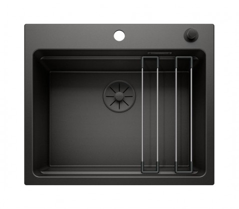 BLANCO 526339 Dřez ETAGON 6 Black Edition InFino s excentrem černá