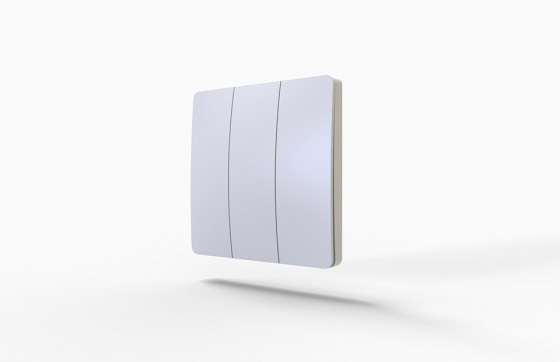 StrongLumio wireless kinetic switch (self-powered) - white, 3 button