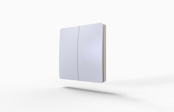 StrongLumio wireless kinetic switch (self-powered) - white, 2 button