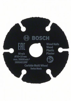 BOSCH 1600A01S5X Multi-purpose cutting wheel Carbide Multi Wheel 50 × 10 mm