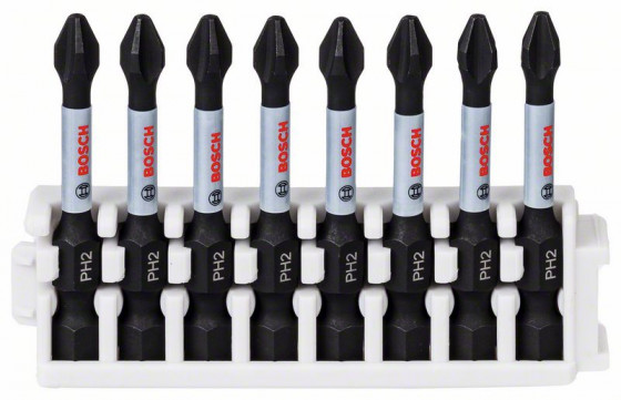 BOSCH 2608522330 Bit set Impact Control Power Bit, 8 pieces, 8×PH2