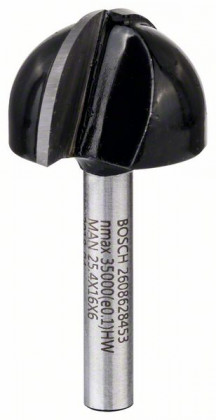 BOSCH 2608628453 Slotting cutter/6mm/R1 12.7mm/D 25.4mm/L 15.6mm/G 49mm