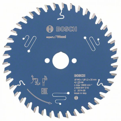 BOSCH 2608644010 Saw blade Expert for Wood 140 x 20 x 1.8 mm, 42