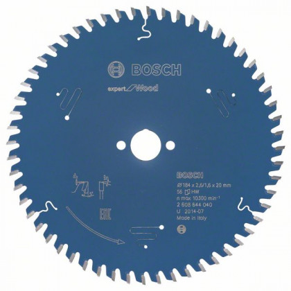 BOSCH 2608644040 Saw blade Expert for Wood 184 x 20 x 2.6 mm, 56