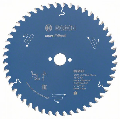 BOSCH 2608644045 Saw blade Expert for Wood 190 x 20 x 2.6 mm, 48