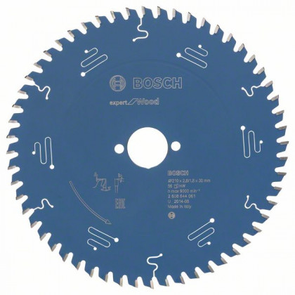 BOSCH 2608644061 Saw blade Expert for Wood 210 x 30 x 2.8 mm, 56