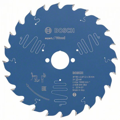 BOSCH 2608644083 Saw blade Expert for Wood 190 x 30 x 2.0 mm, 24