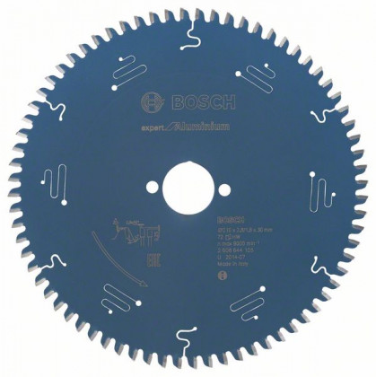 BOSCH 2608644105 Saw blade Expert for Aluminum 210 x 30 x 2.8 mm, 72