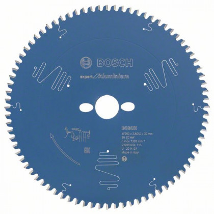 BOSCH 2608644113 Saw blade Expert for Aluminum 260 x 30 x 2.8 mm, 80
