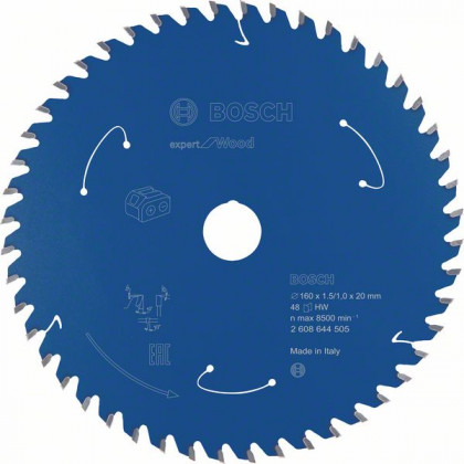 BOSCH 2608644505 Saw blade Expert for Wood for battery saws 160x1.5/1x20mm, 48