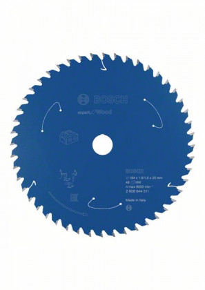 BOSCH 2608644511 Saw blade Expert for Wood for battery saws 184x1.6/1x20mm, 48