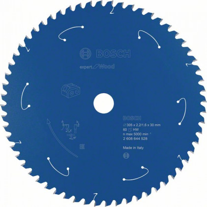 BOSCH 2608644528 Saw blade Expert for Wood for battery saws 305×2.2/1.6×30mm, 60