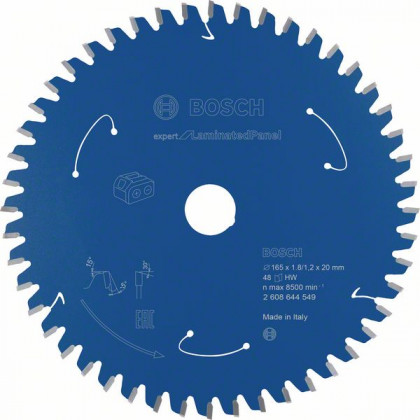BOSCH 2608644549 Saw blade Expert for LaminatedPanel - AKU 165×1.8×20mm, 48