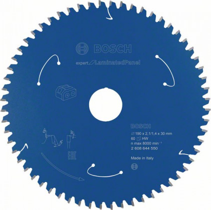 BOSCH 2608644550 Saw blade Expert for LaminatedPanel - AKU 190×2.1×30mm, 60