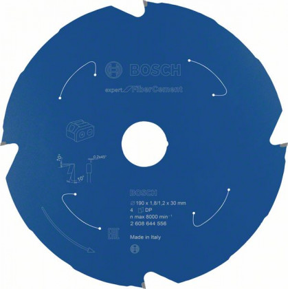 BOSCH 2608644556 Saw blade Expert for FibreCement for AKU p. 190×1.8×30mm, 4