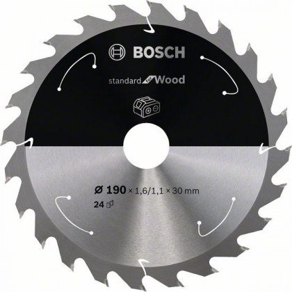 BOSCH 2608837708 Saw blade Standard for Wood for battery saws 190×1.6×30mm, 24