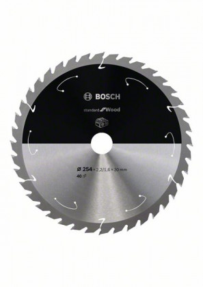 BOSCH 2608837734 Saw blade Standard for Wood for battery saws 254×2.2×30mm, 40