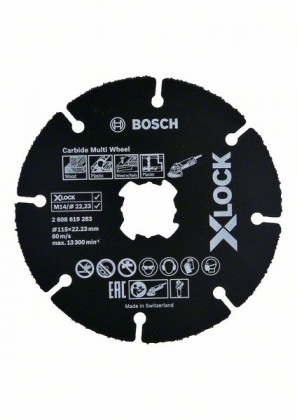 BOSCH 2608901192 X-LOCK multi-purpose cutting disc Carbide Multi Wheel, 115 mm