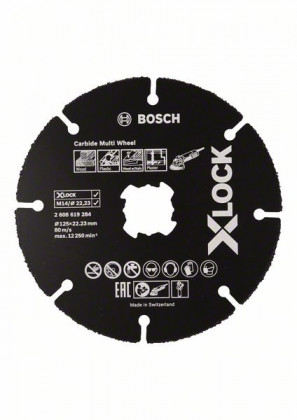 BOSCH 2608901193 X-LOCK multi-purpose cutting disc Carbide Multi Wheel, 125 mm