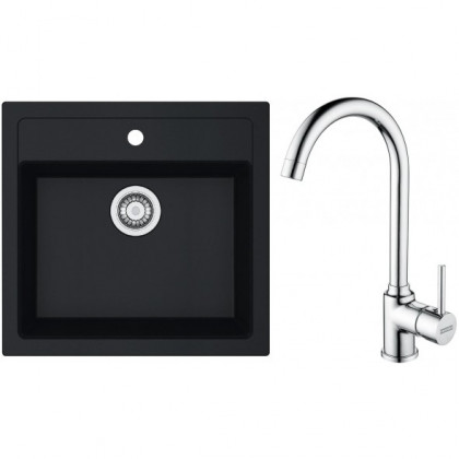 FRANKE Set T102Č SID 610 black + FP 9000.031