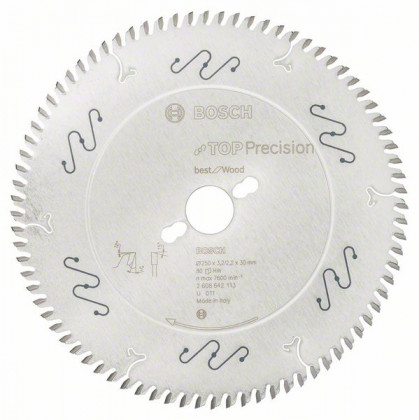 BOSCH 2608642113 Saw blade Best for Wood 250 x 30 x 3.2 mm, 80