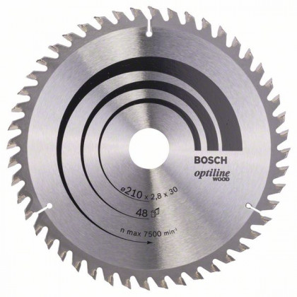 BOSCH 2608640623 Saw blade Optiline Wood 210 x 30 x 2.8 mm, 48 BOSCH 2608640623 Saw blade Optiline Wood 210 x 30 x 2.8 mm, 48