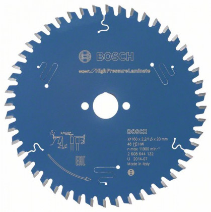BOSCH 2608644132 Saw blade Expert for High Pressure Laminate 160 x 20 mm, 48