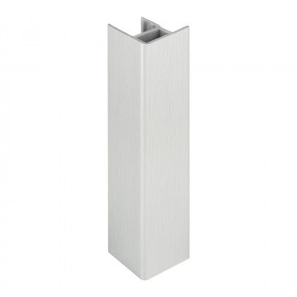 SCILM corner coupling/end cap 120 mm, brushed aluminium