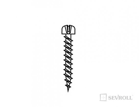 SEVROLL 20041 screw 2.5x18mm half round head zinc white