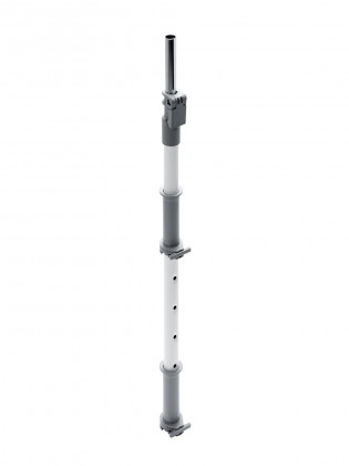 KES 007945 LeMans II rod 720-900mm + side clamp white