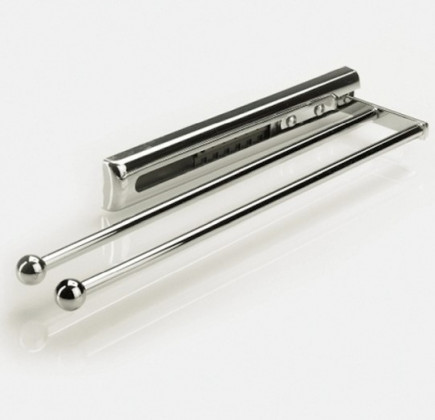 HETTICH 70694 extendable towel rail 370mm 2-arm chrome