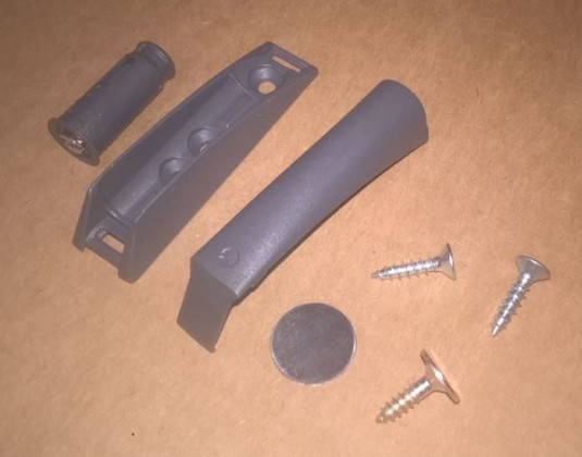 IF-countersunk magnet K-Lock 10x27mm anthracite including adapter
