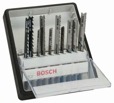 BOSCH 2607010542 10-piece saw blade set, Wood/Metal, with T shank