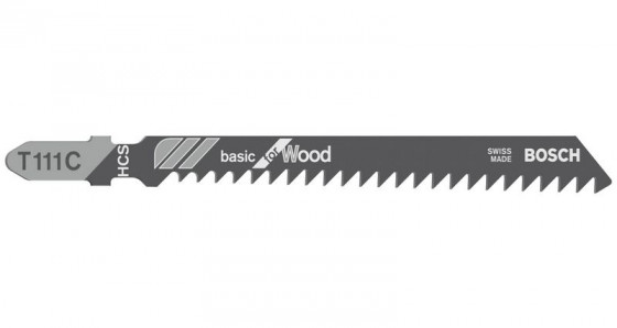 BOSCH 2608630808 Saw blade for reciprocating saw T 111 C Basic for Wood, 3 pcs