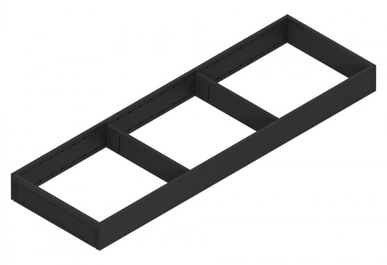 BLUM ZC7S650RS2 Ambia-line frame for LBX/MVX, NL=650/W=200 carbon black CS-M